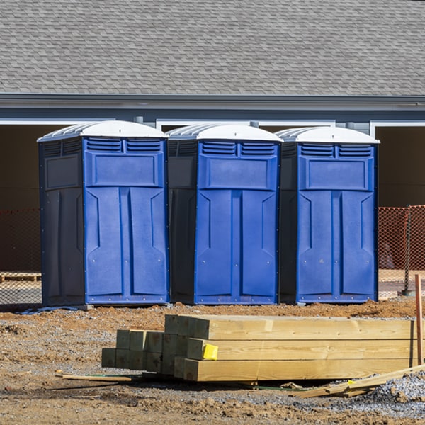 how often are the porta potties cleaned and serviced during a rental period in Lawton PA